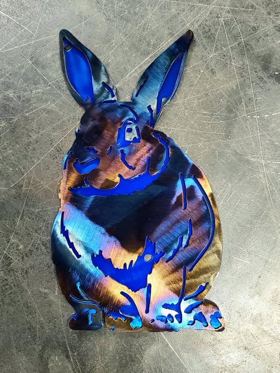 Rabbit Metal Wall Art