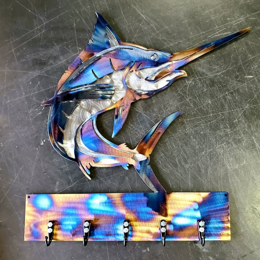 Blue Marlin Metal Wall Art