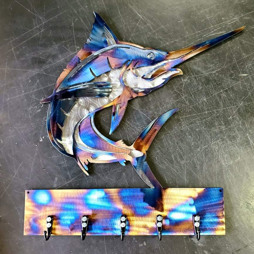 Blue Marlin Key & Leash Hanger #1