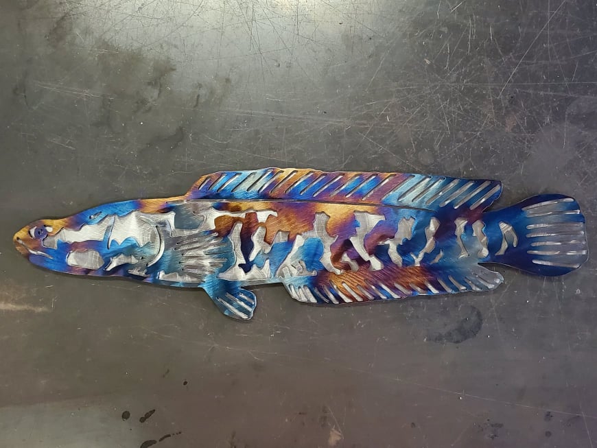 Northern Snakehead Metal Wall Art #2