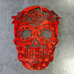 Sugar Skull Metal Wall Art