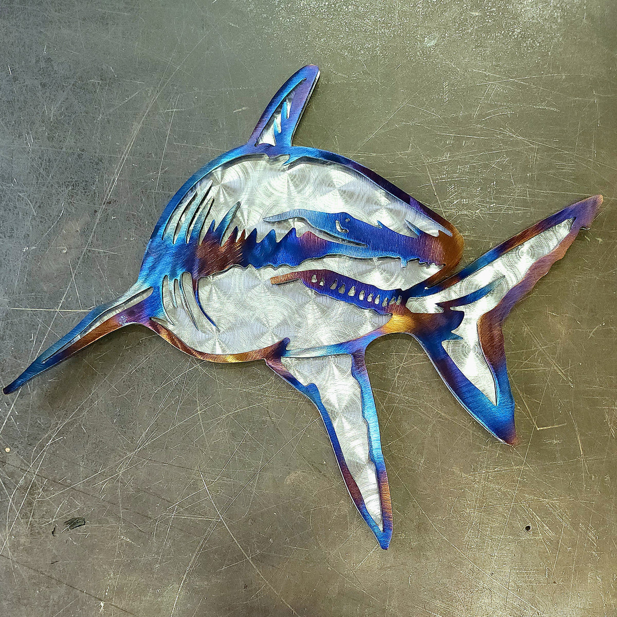 Tiger Shark Metal Wall Art