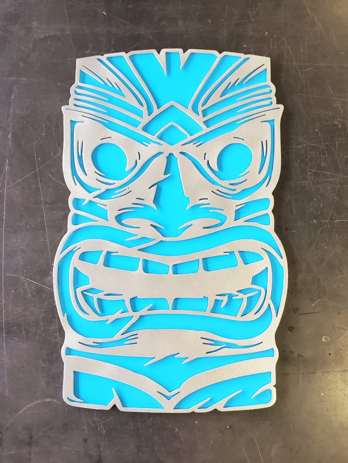 Tiki Mask Metal Wall Art