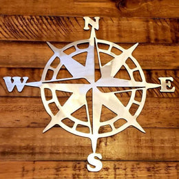 Nautical Compass Metal Wall Art