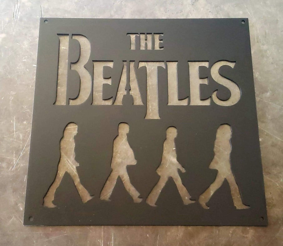 Beatles Rock and Roll Metal Art Home Decor Wall Decor Fabrication Welding Welder Annapolis Maryland Custom Personalized Gift