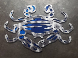 Blue Crab Metal Wall Art