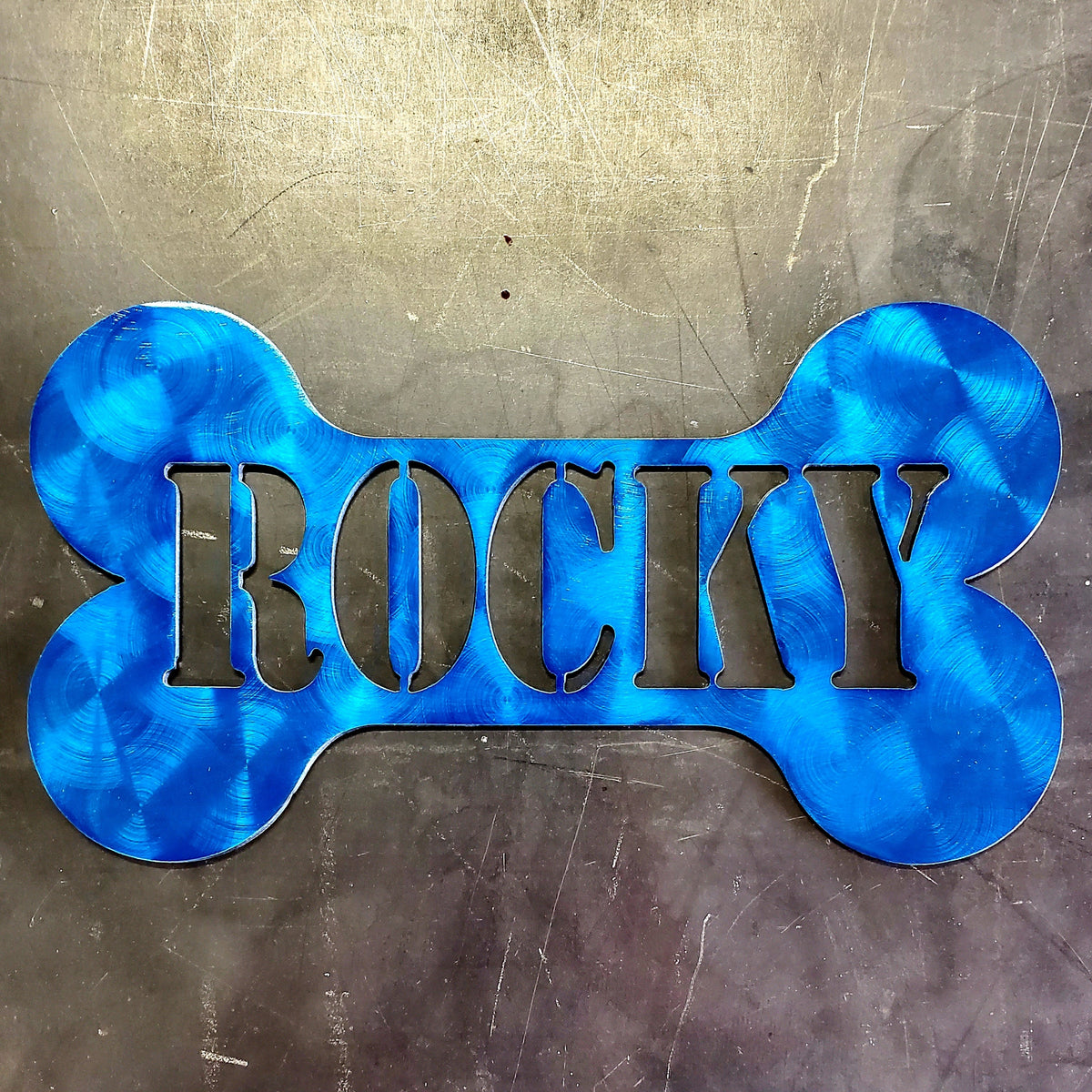 Dog Bone Personalized Metal Sign