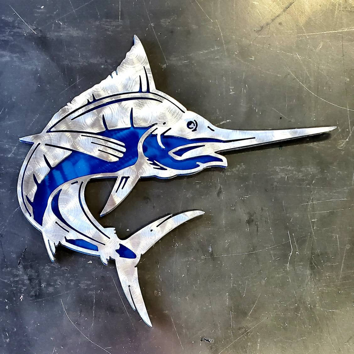 Blue Marlin Metal Wall Art