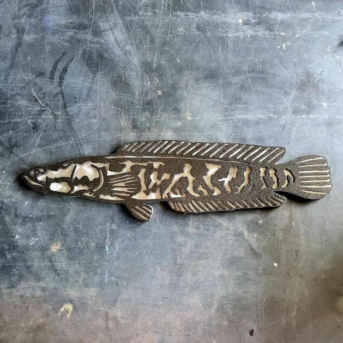 Northern Snakehead Metal Wall Art #2