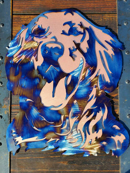 Golden Retriever Metal Wall Art
