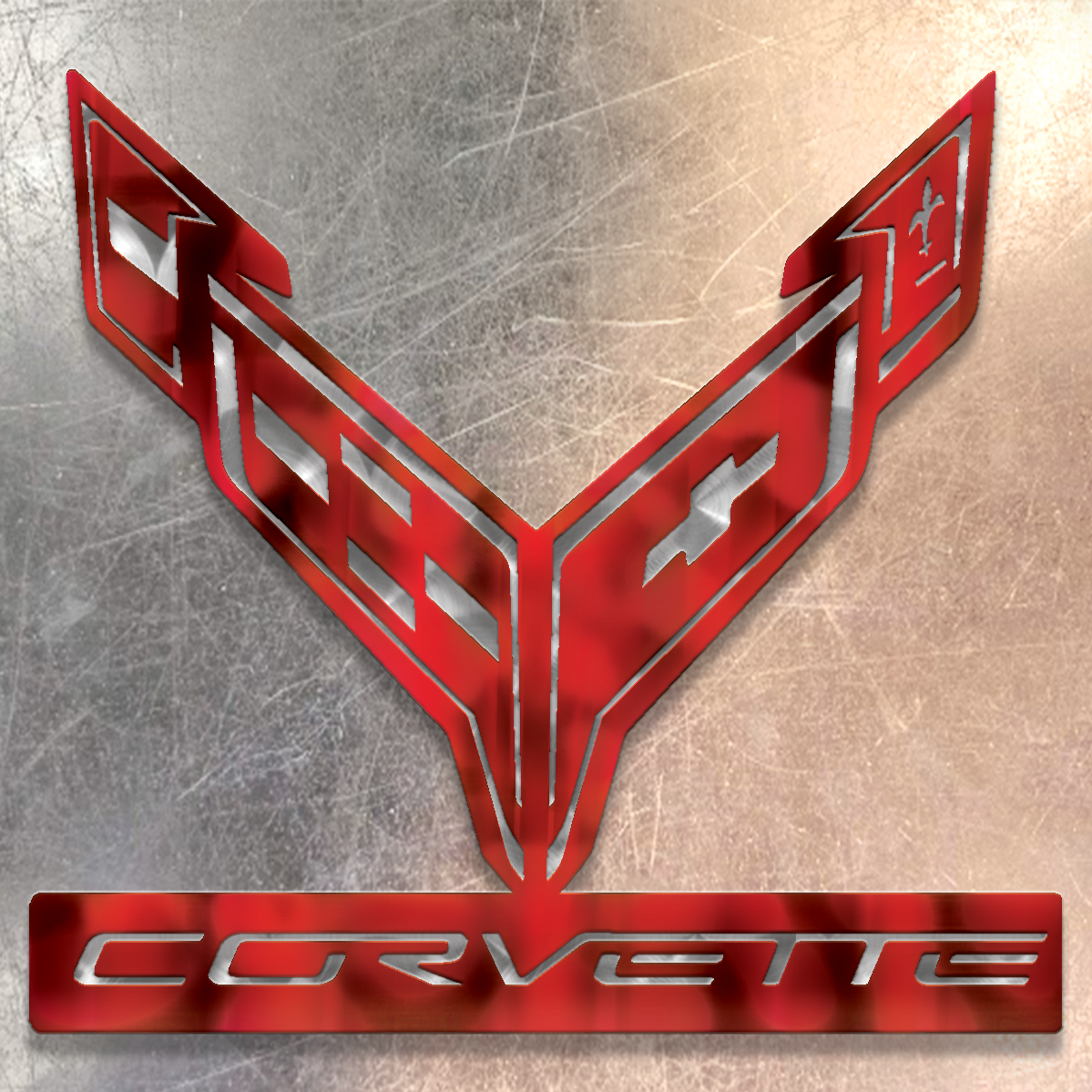 Corvette C8 Metal Wall Art #2