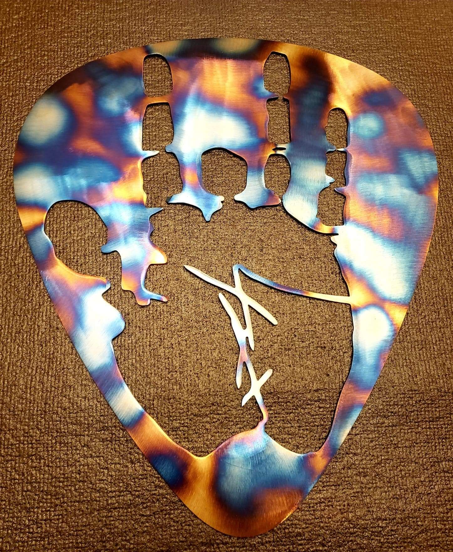 Jerry Garcia Guitar Pick Metal Art