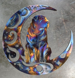 Shar Pei Moon Metal Wall Art