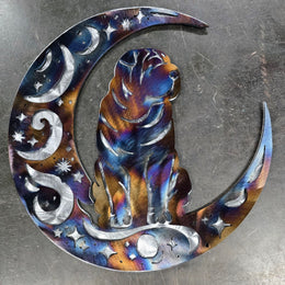 Shar Pei Moon Metal Wall Art