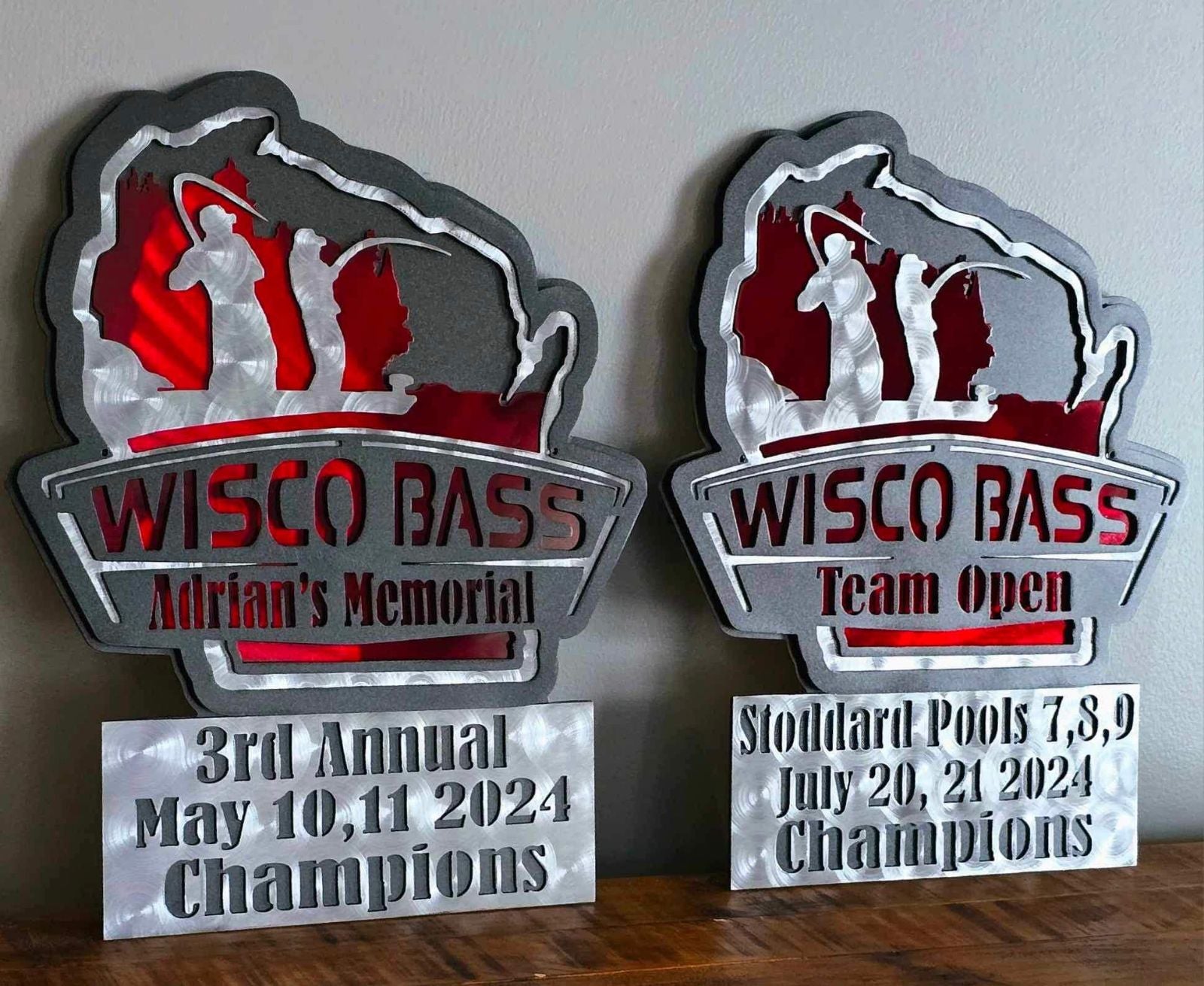 Custom Fishing Tournament Metal Trophies & Awards