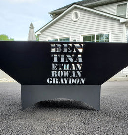 Custom Text | Fire Pit Side Design