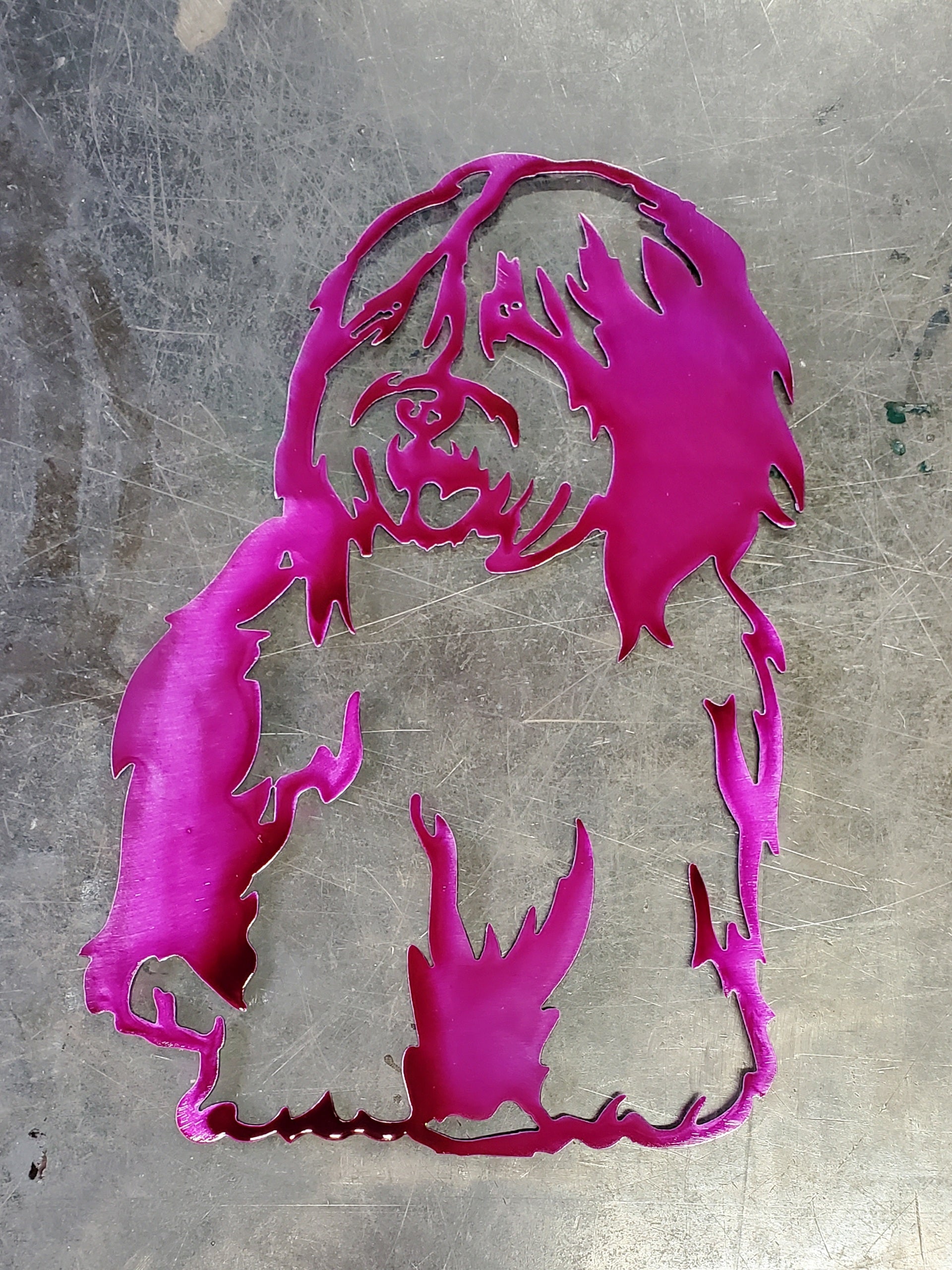 Old English Sheepdog Metal Art