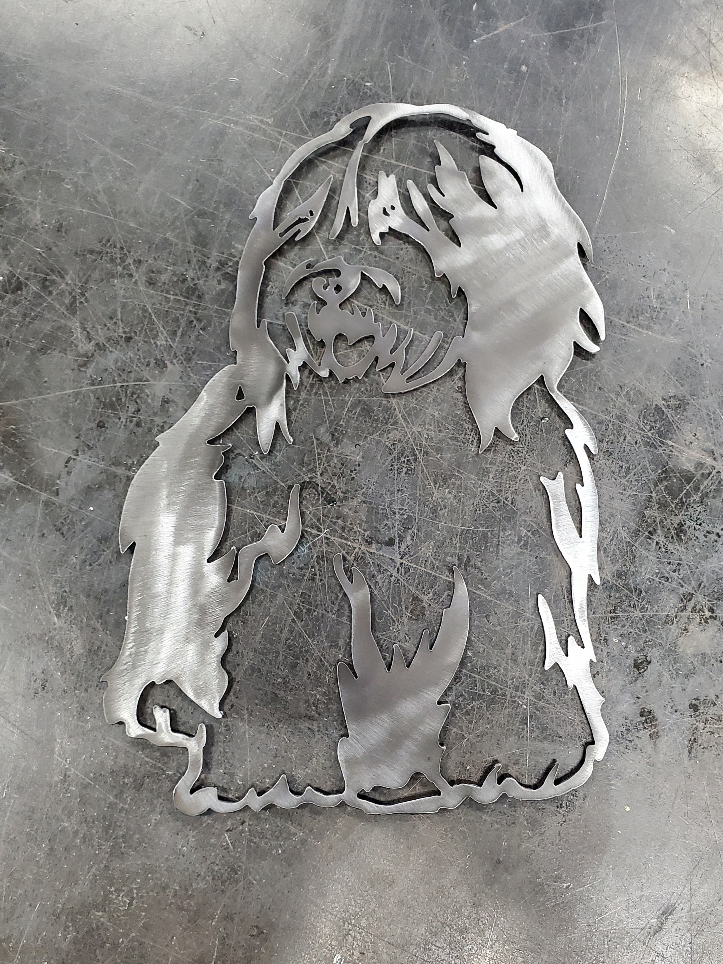 Old English Sheepdog Metal Art