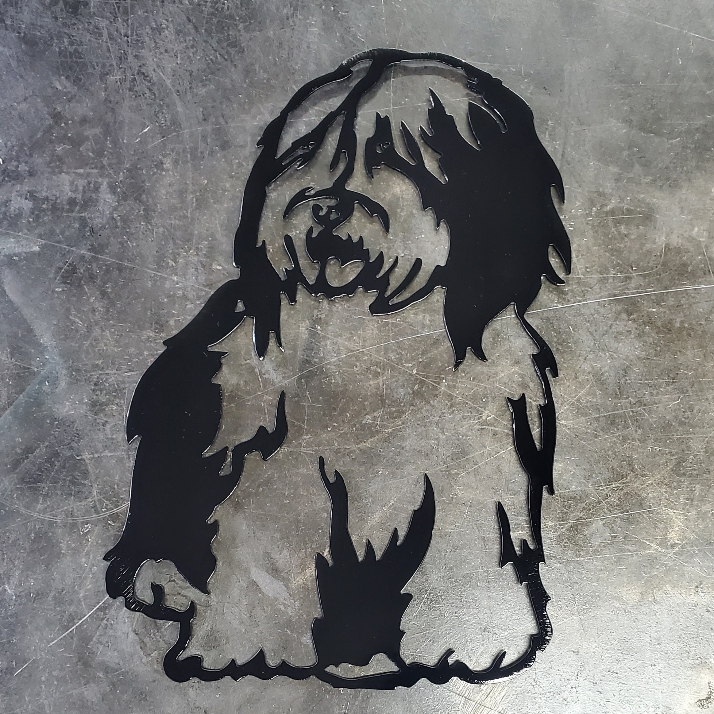 Old English Sheepdog Metal Art