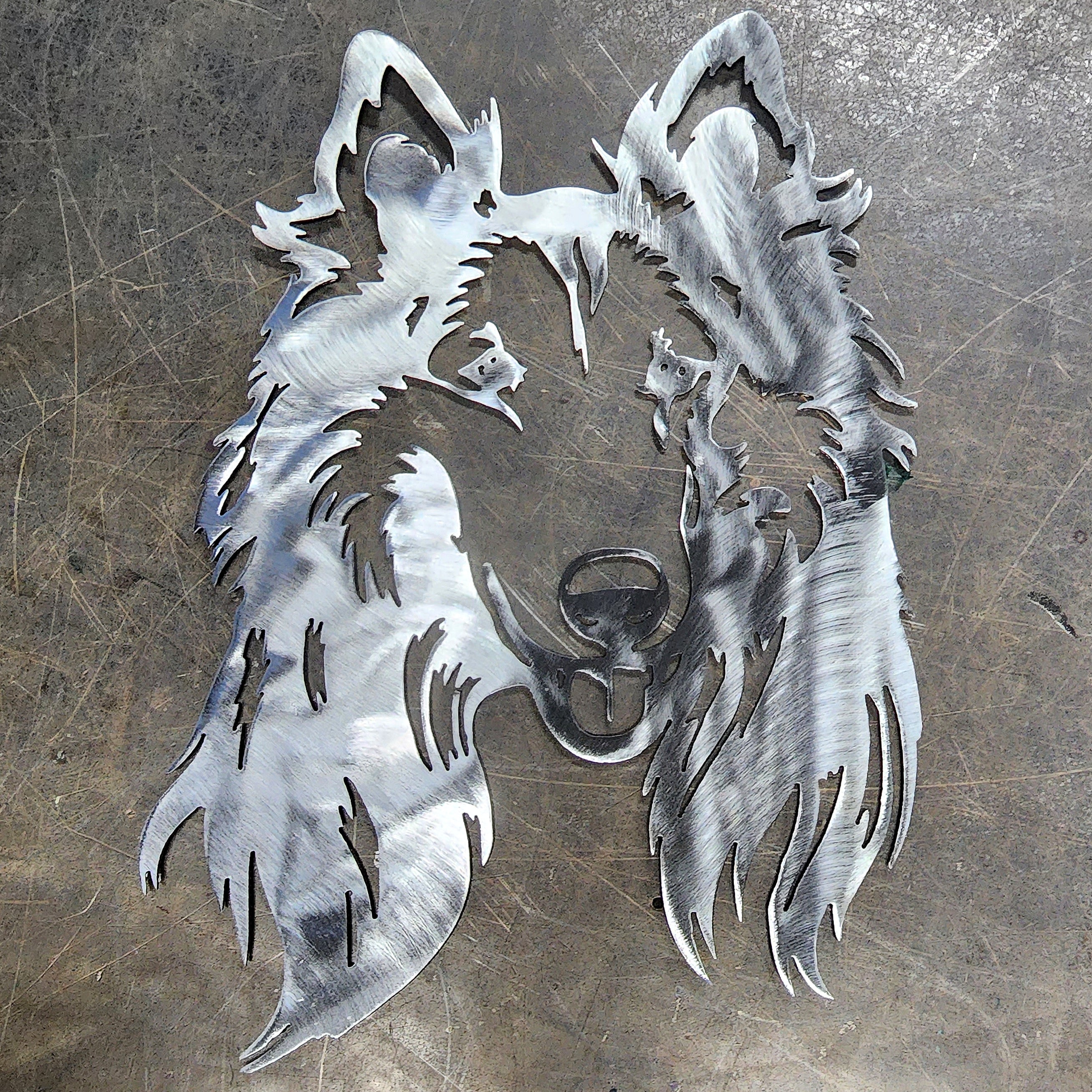 Rough Collie Metal Art