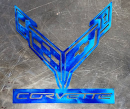 Corvette C8 Metal Wall Art