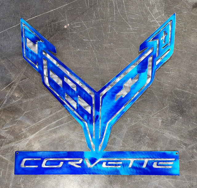 Corvette C8 Metal Wall Art #2