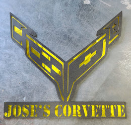 Corvette C8 Metal Wall Art