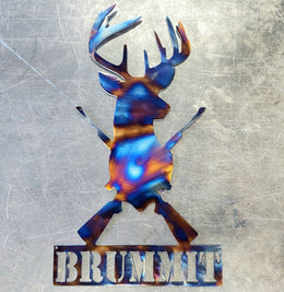 White-Tailed Deer Hunting Metal Wall Art