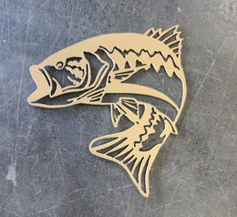 Largemouth Bass Metal Wall Art