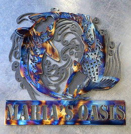 Koi Fish Metal Wall Art
