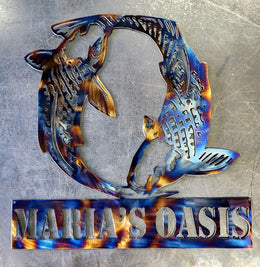 Koi Fish Metal Wall Art