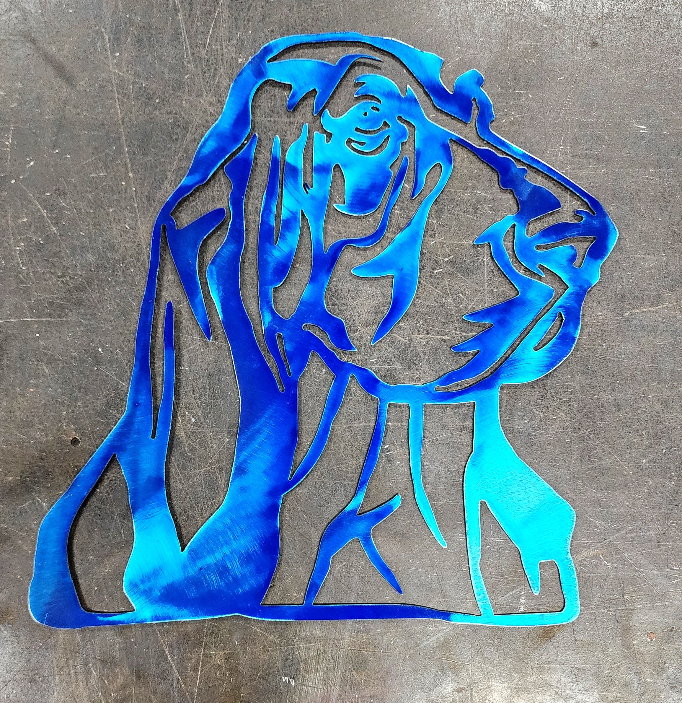 Extra Metal- Basset Hound Metal Art