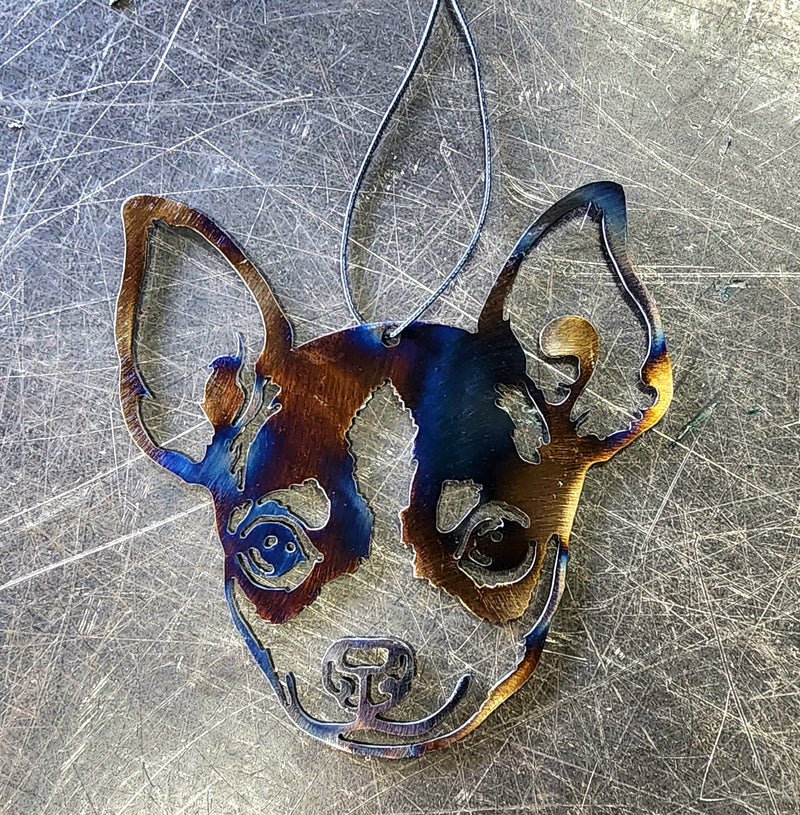 Chihuahua Metal Art Ornament