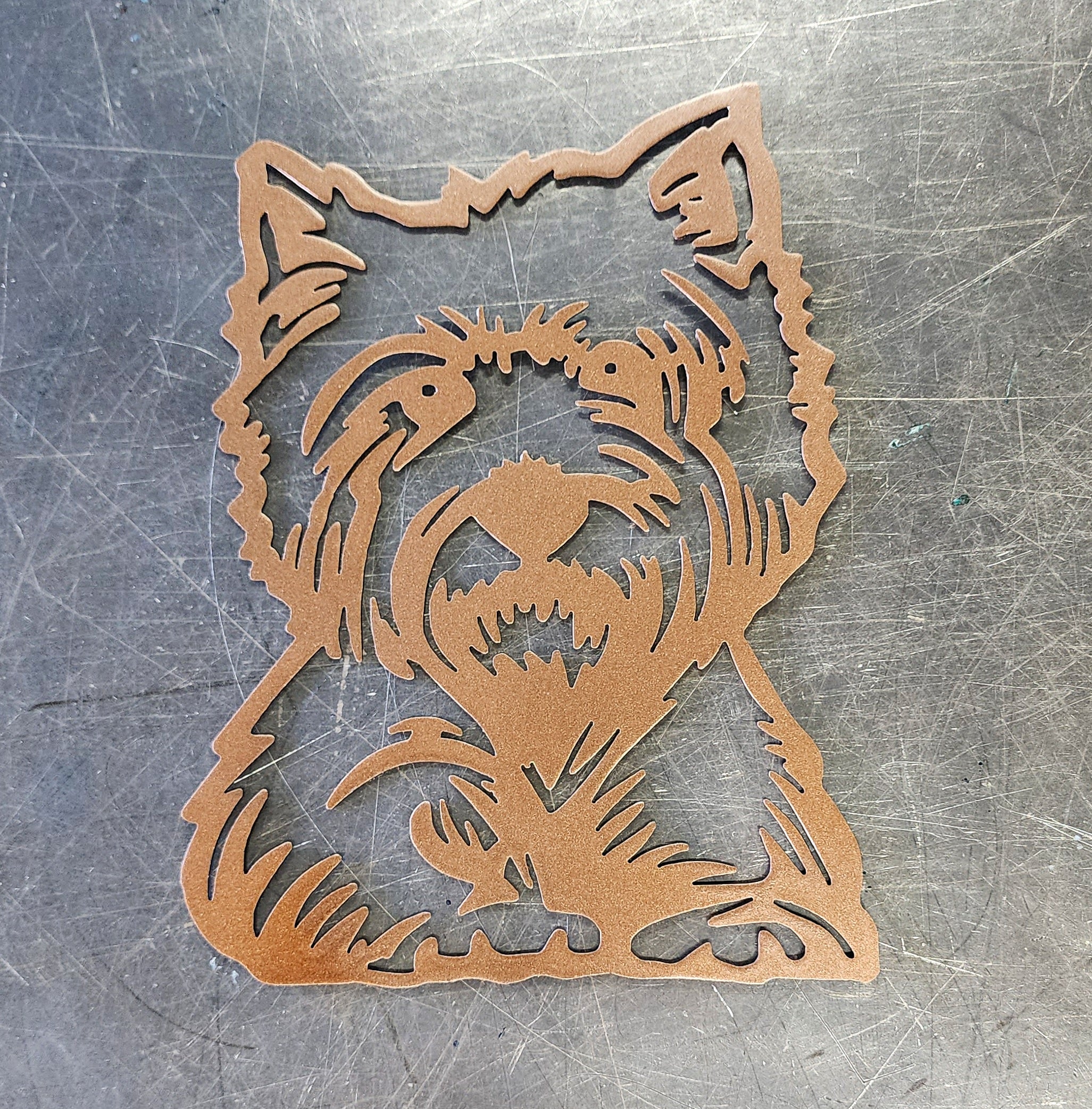 Yorkie #2 Metal Art
