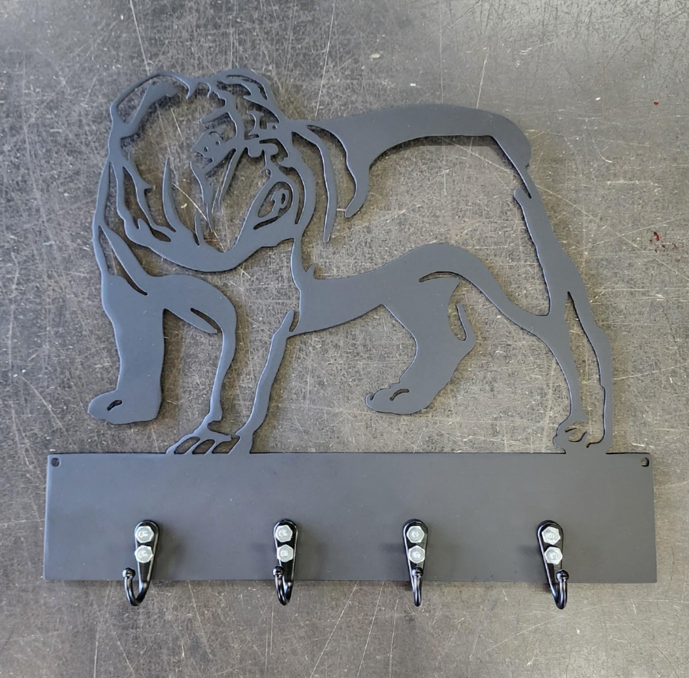 Bulldog #1 Key & Leash Hanger