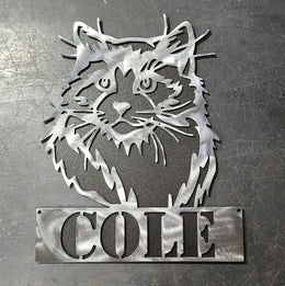 Cat Metal Wall Art