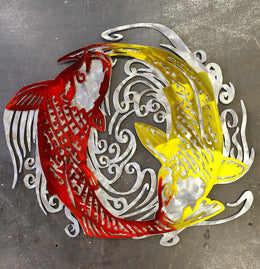 Koi Fish Metal Wall Art
