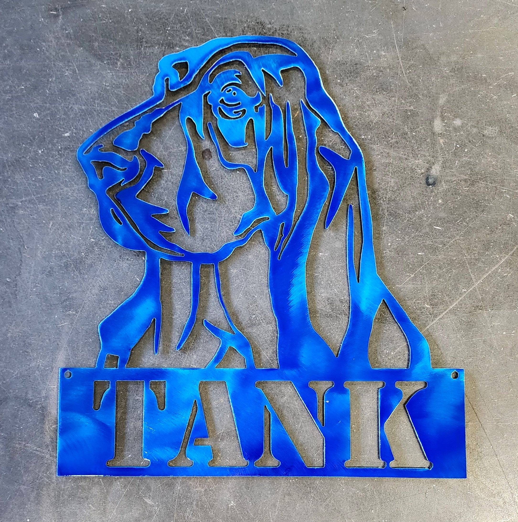 Basset Hound Metal Art