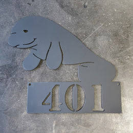 Manatee Personalized Metal Sign