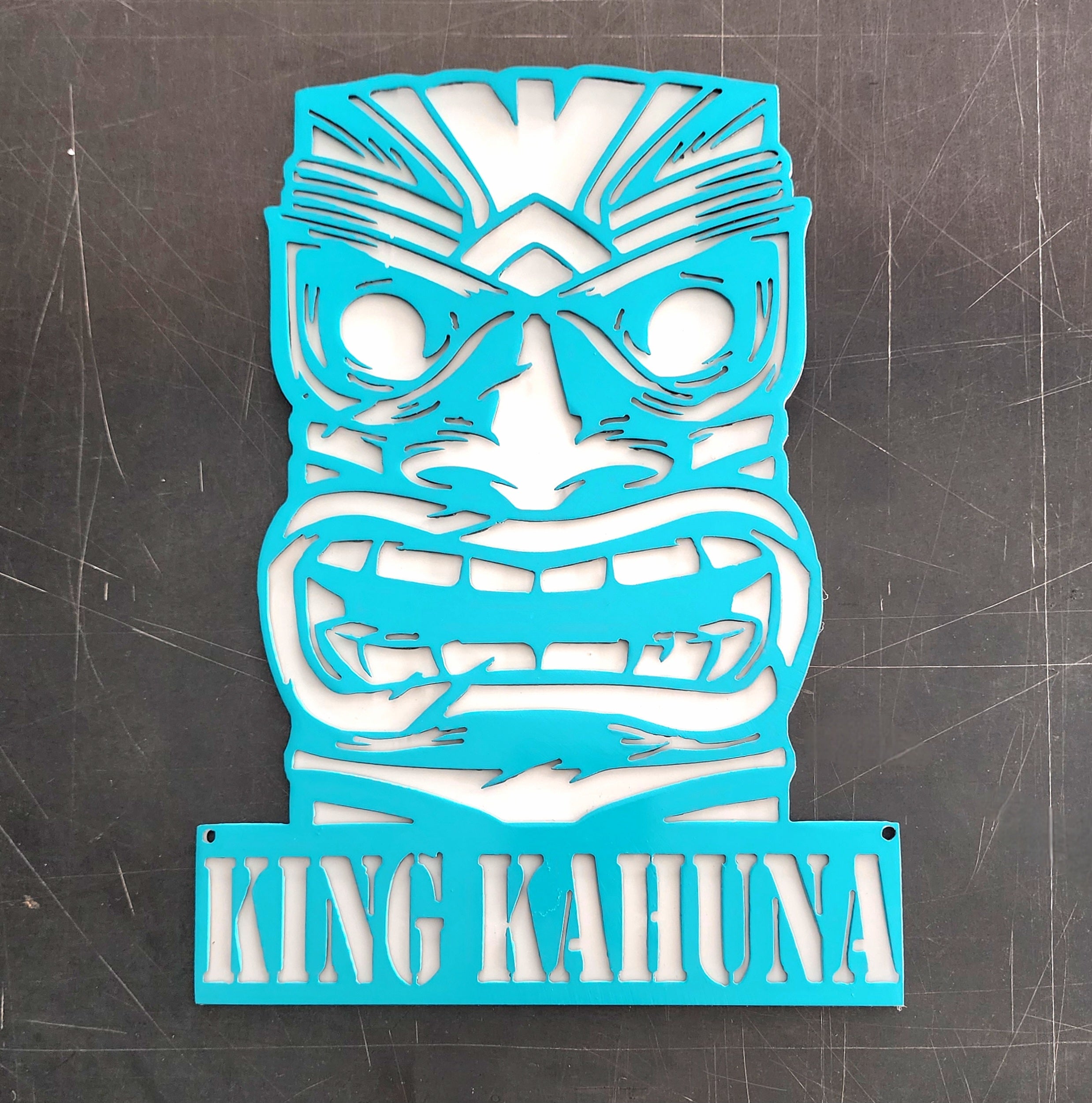 Tiki Mask Metal Art