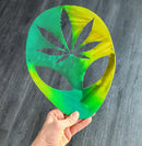 Alien Cannabis Leaf Metal Art