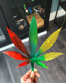 Cannabis Leaf Metal Art