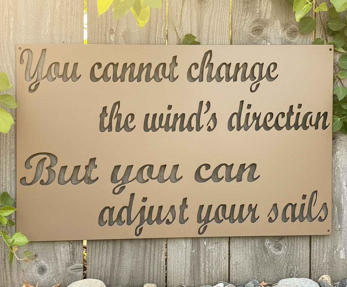 Adjust Your Sails Metal Art