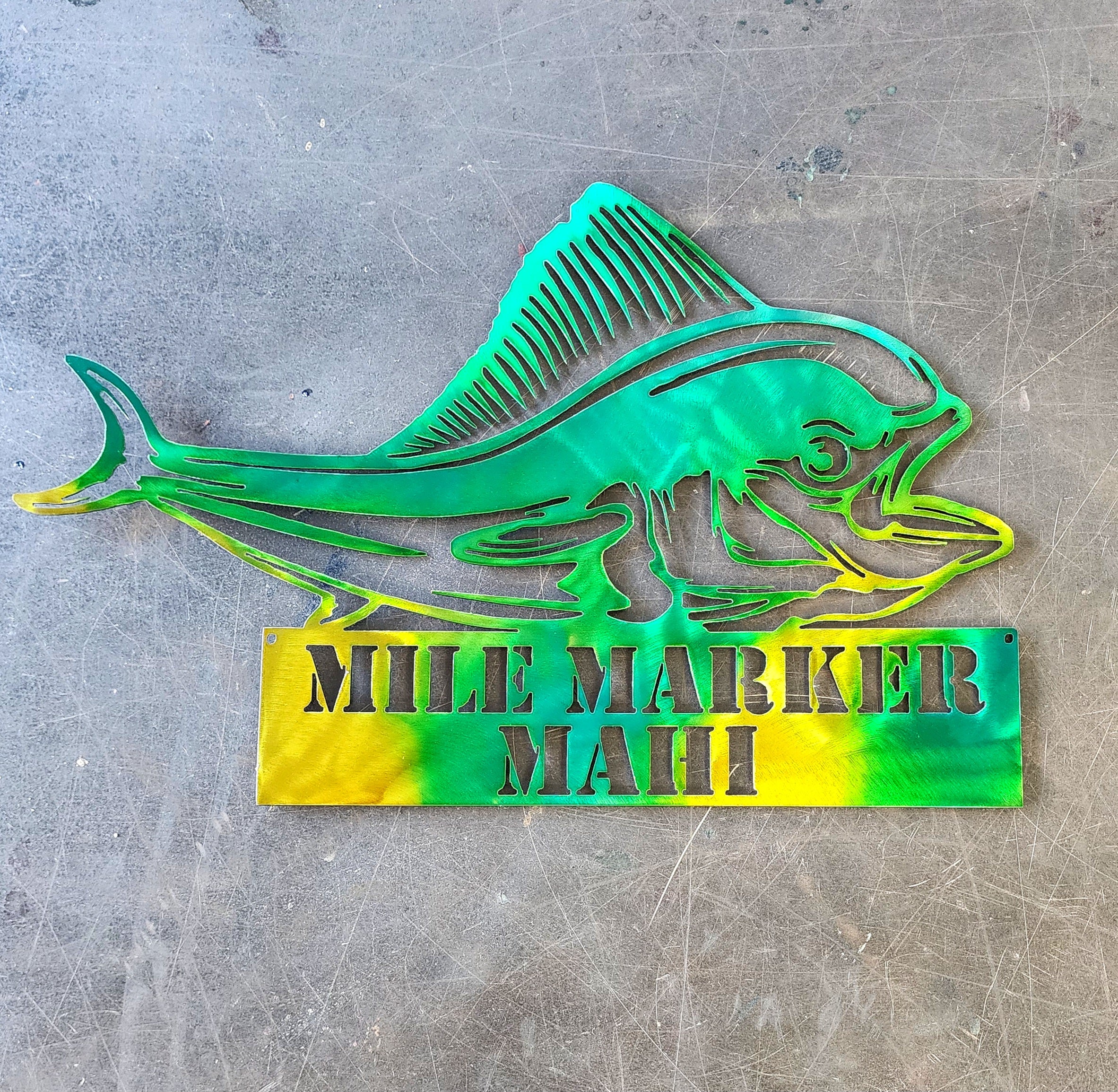 Mahi Mahi Metal Art