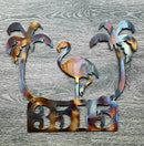 Flamingo & Palm Trees Personalized Sign