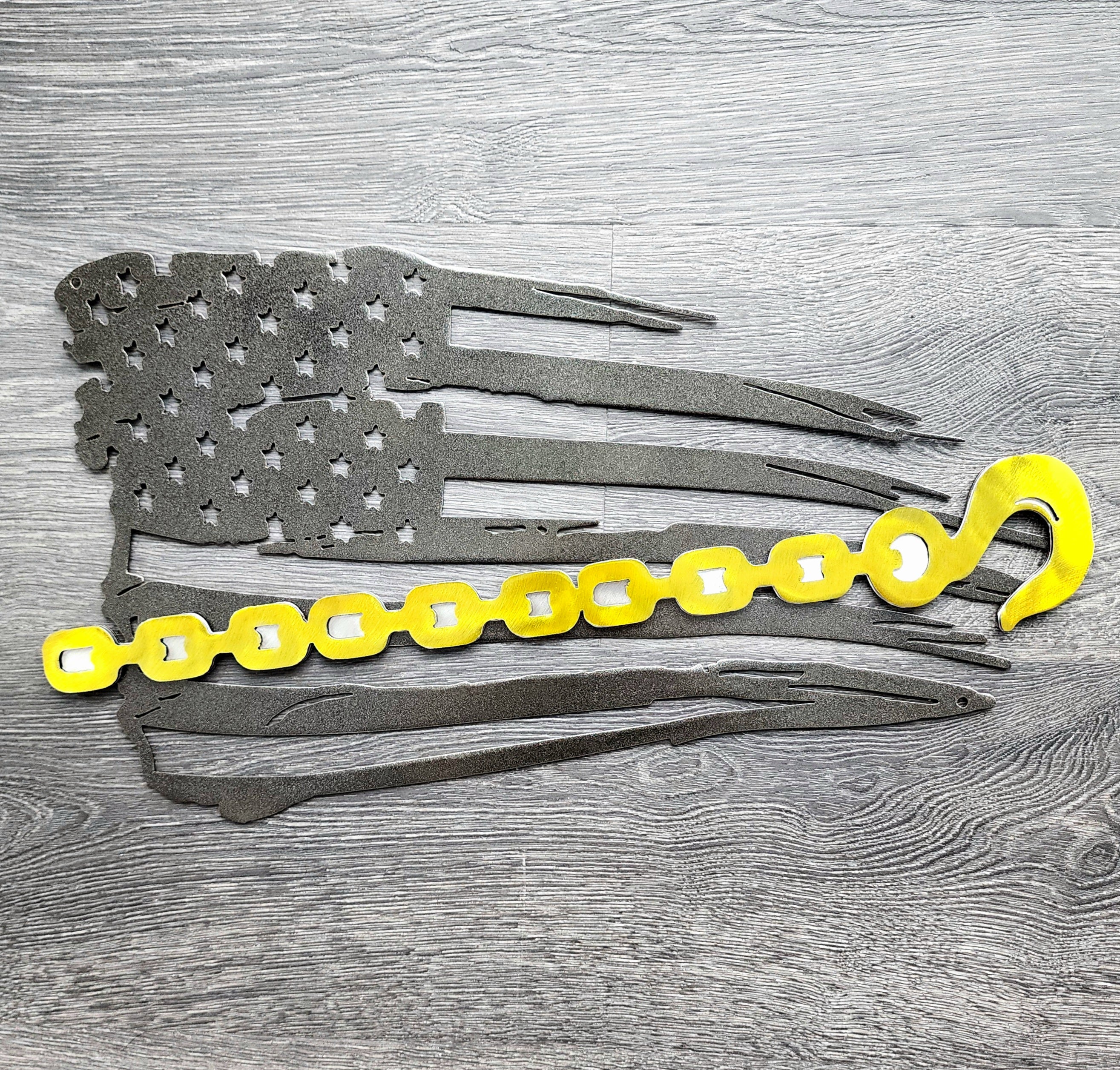 Towing American Flag