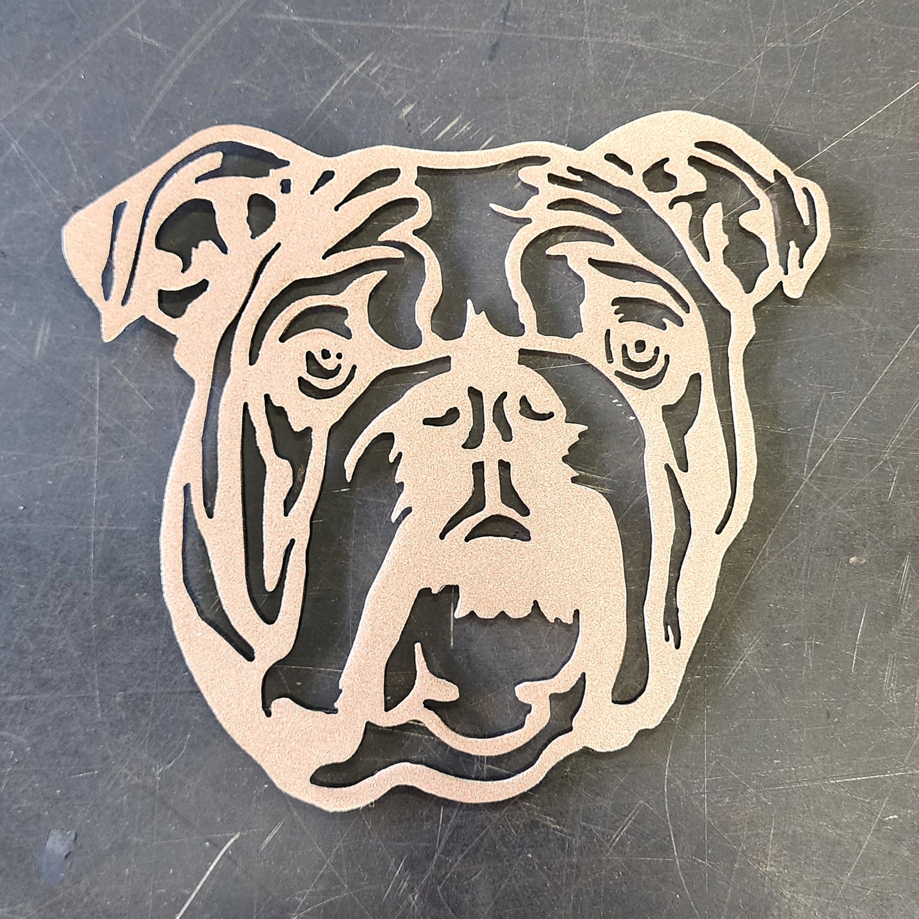 Bulldog #2 Metal Art