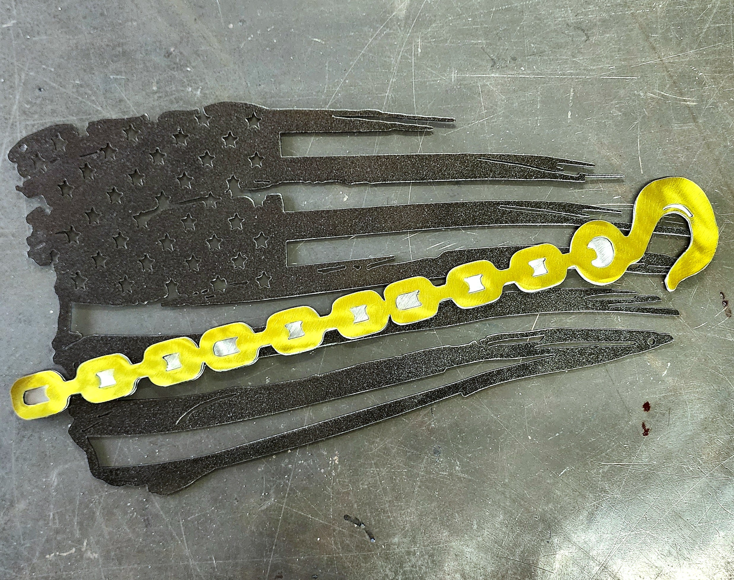 Towing American Flag