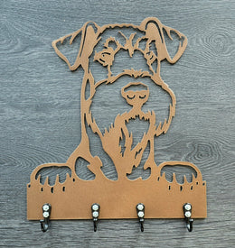 Airedale Terrier Key & Leash Hanger