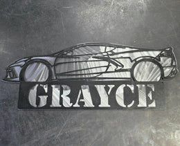 Corvette C8 Metal Wall Art